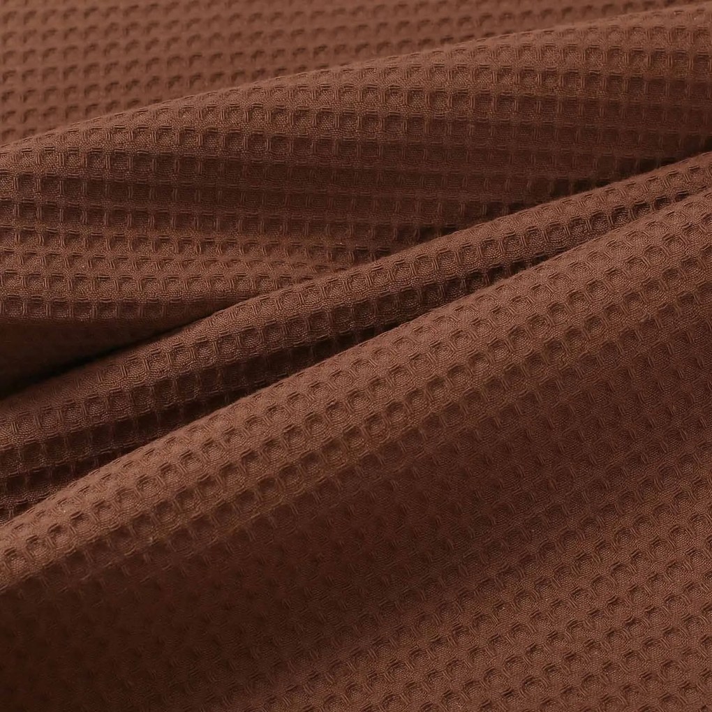 Goldea hímzett waffle konyharuha - kávé barna alapon stará 50 x 70 cm