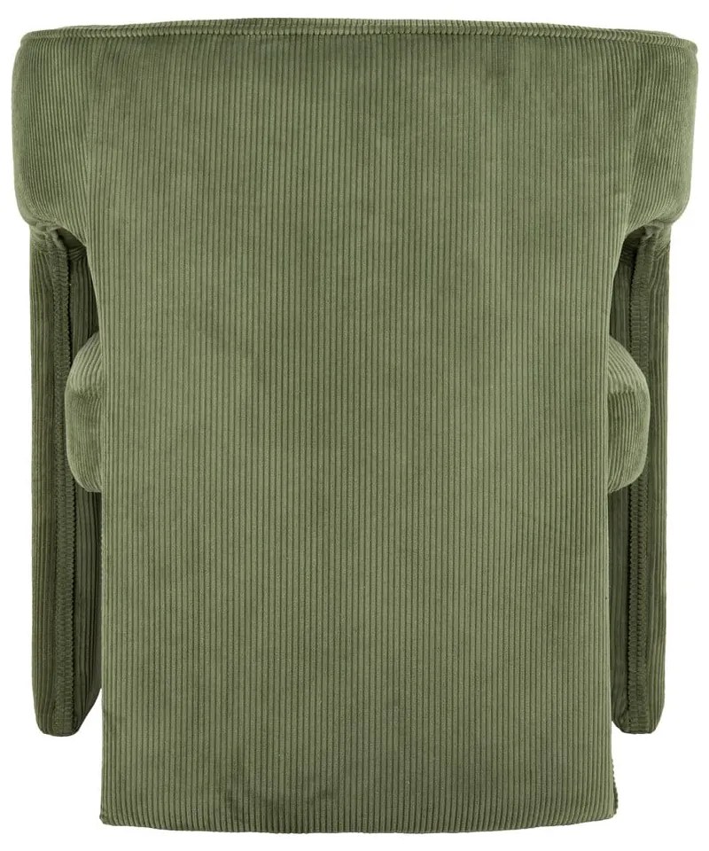 Zöld kordbársony fotel Vigor – Leitmotiv