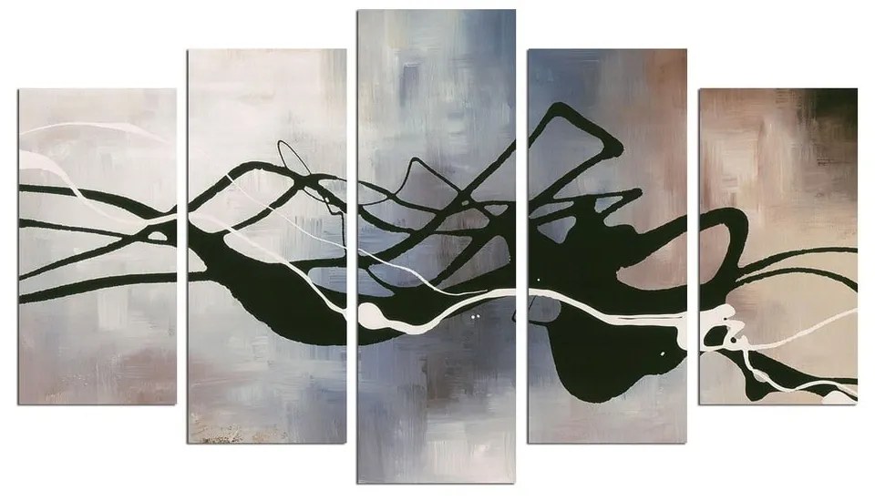 Black Lines többrészes kép, 110 x 60 cm