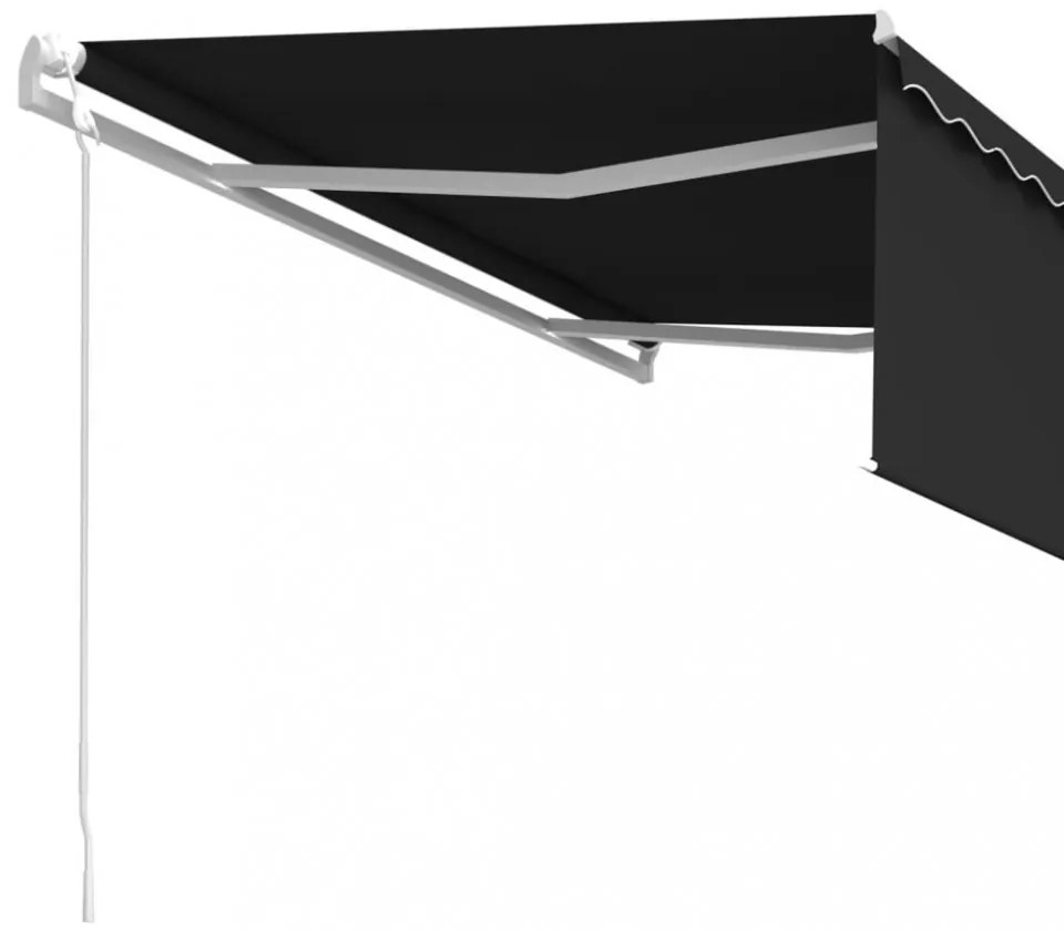 antracitszürke automata napellenző redőnnyel 4,5 x 3 m