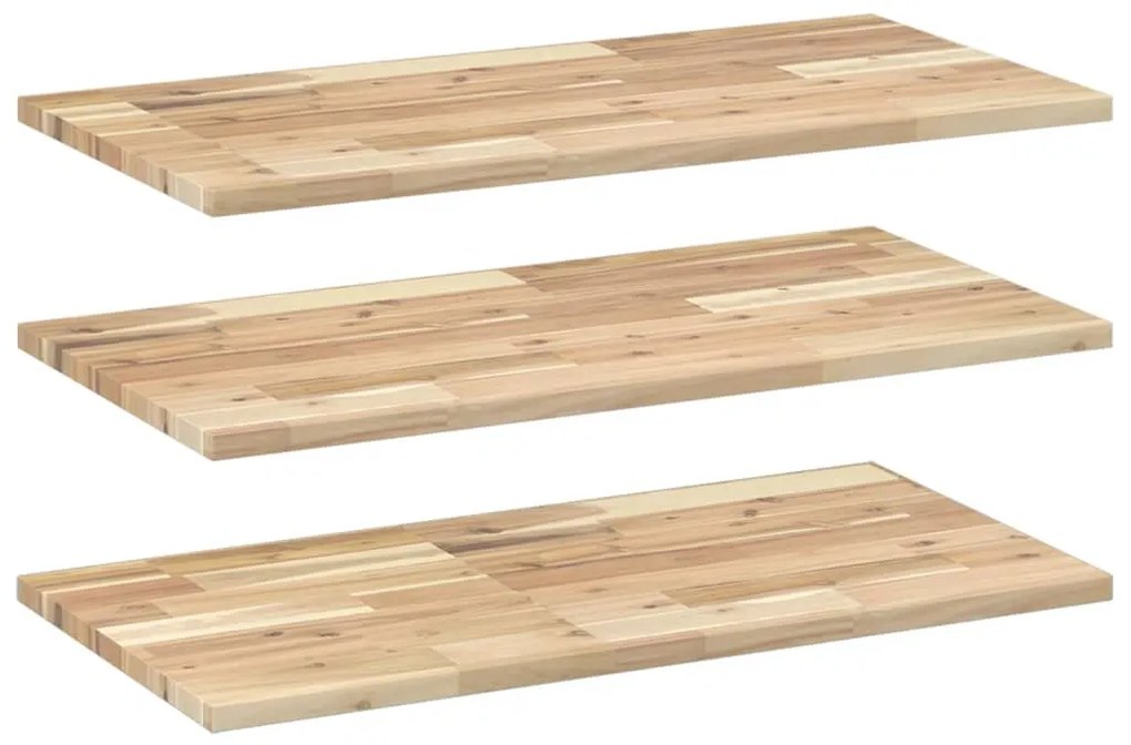 3 db kezeletlen tömör akácfa függőpolc 100 x 40 x 2 cm
