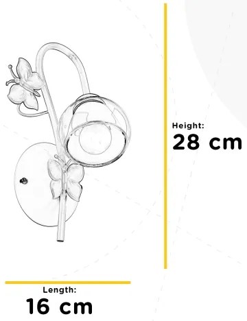 ONLI - Gyerek fali lámpa BUTTERFLY 1xE14/6W/230V