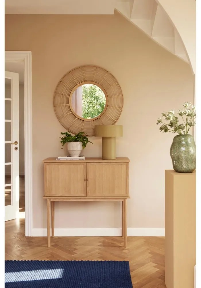 Natúr színű szekrény tölgyfa dekorral 90x90 cm Dash – Hübsch