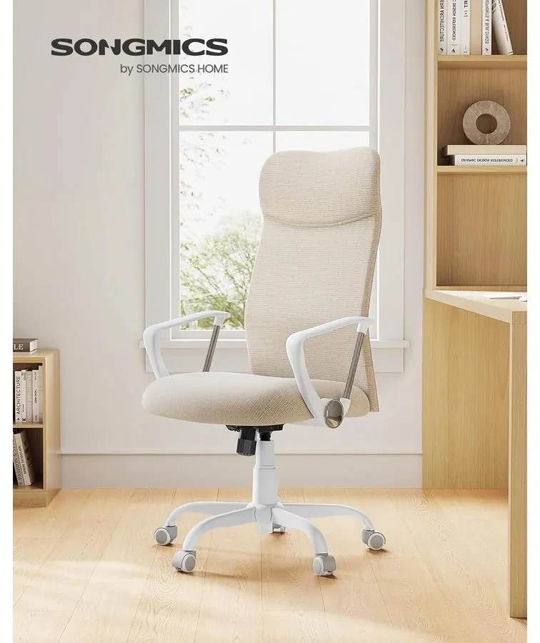 SONGMICS irodai szék, ergonomikus szék cappuccino bézs színben