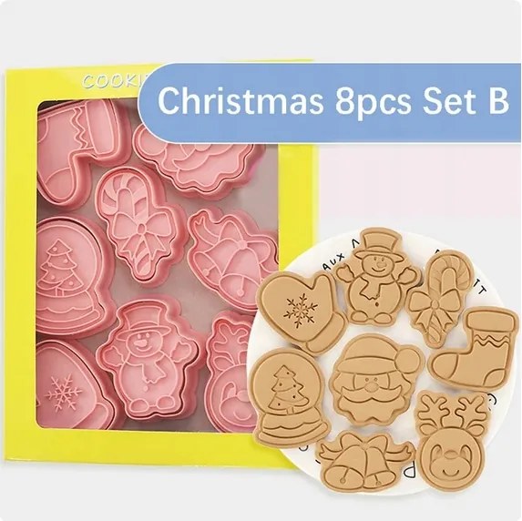 Süteményformák Lyukasztók Süteménykivágó forma 8 db-os Karácsony