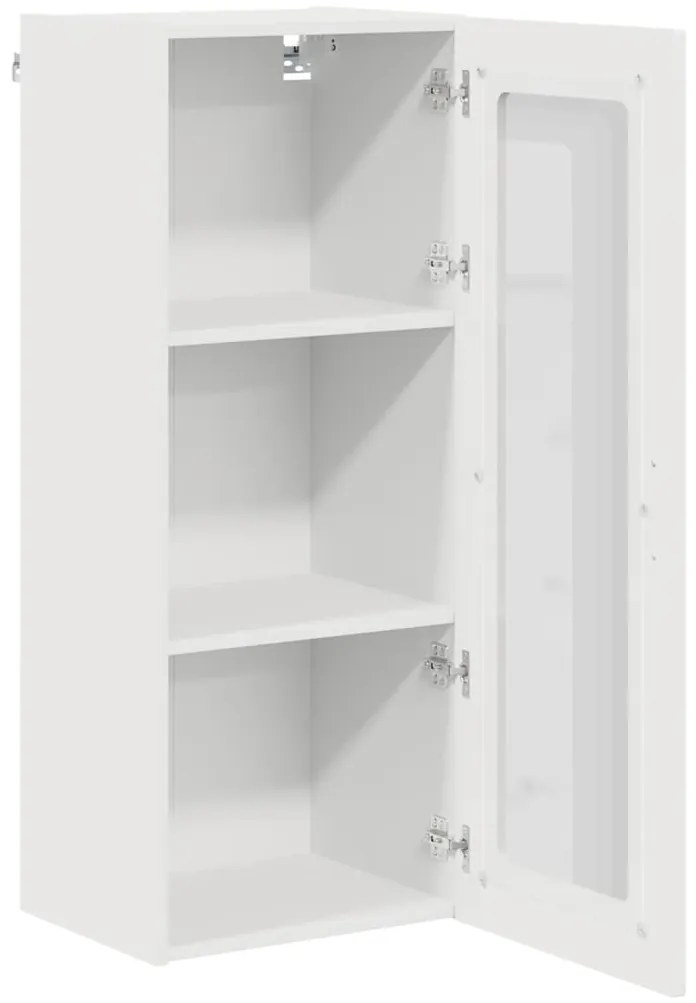 Fali konyhaszekrény polcokkal Fehér 40 x 31 x 100 cm Faanyag