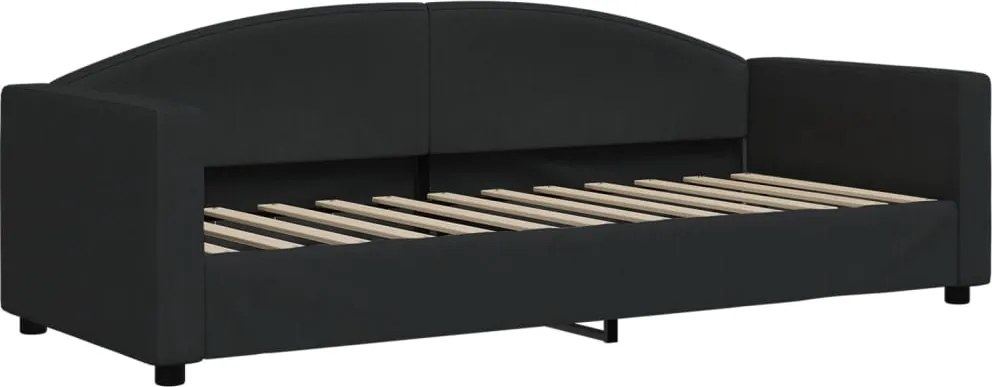 vidaXL fekete szövet kanapéágy 80 x 200 cm