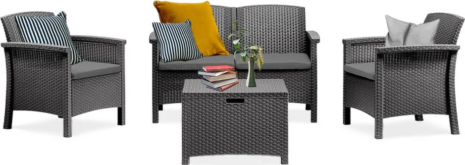 Venus 4 személyes kerti bútor garnitúra grafit