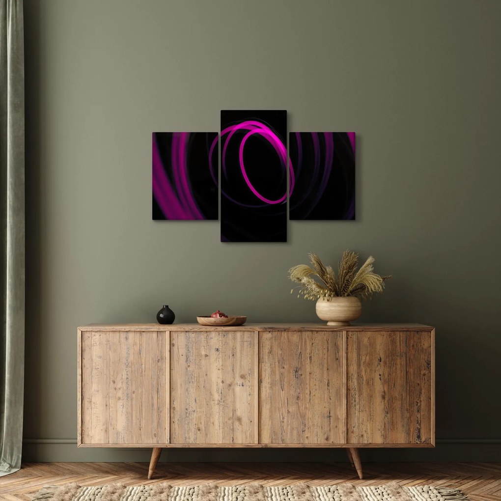 Kép - lila vonalak (90x60 cm)