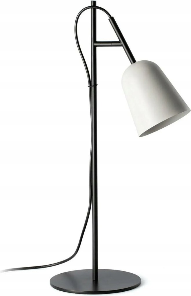 Faro Studio asztali lámpa fehér, forgóernyő, E14, 50-es évekbeli design