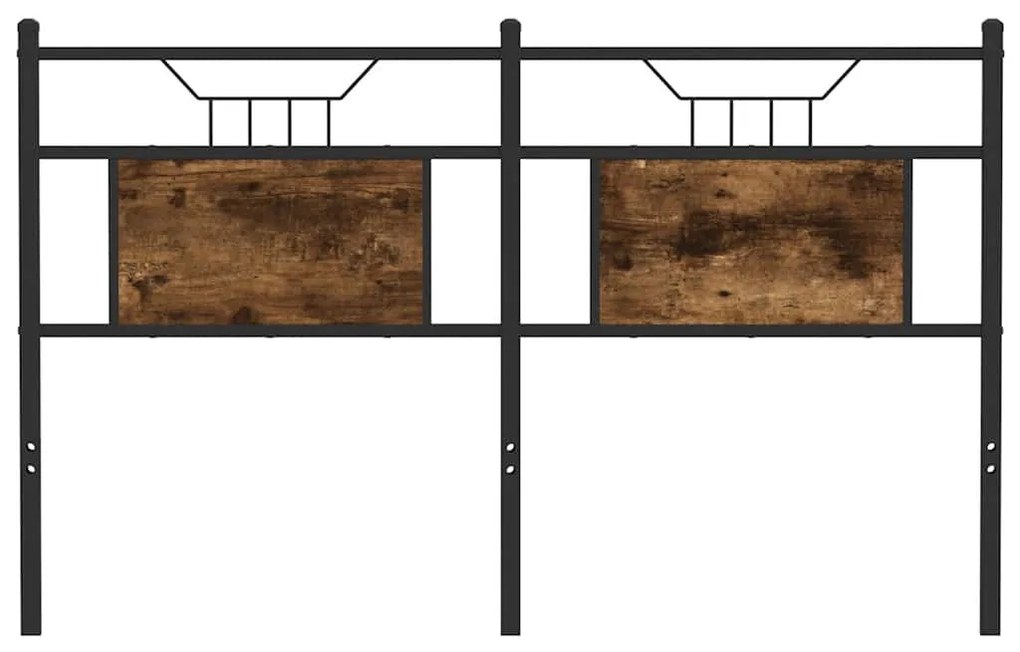 füstös tölgy színű szerelt fa és acél fejtámla 140 cm