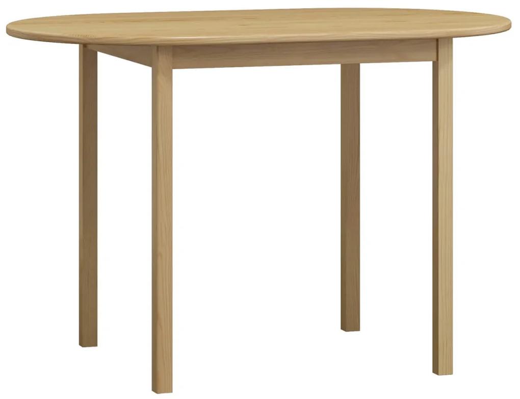 AMI nábytek Ovális fenyő asztal c4 150x80 cm