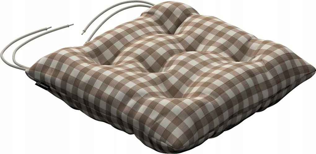 Jacek székpárna 38x38 bézs-fehér kockás (1,5x1,5cm)