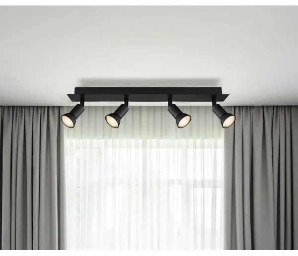 Globo 57998-4 - Spotlámpa DREW 4xGU10/35W/230V fekete