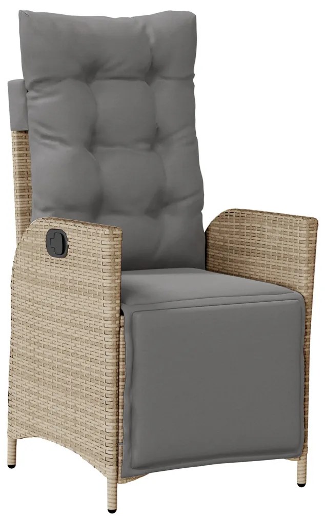 5 darabos kert étkező szett krémbézs poly rattan