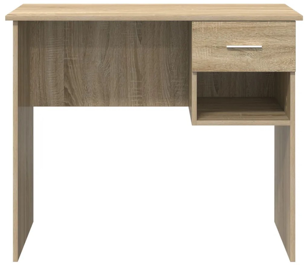 íróasztal tárolóval Sonoma tölgy 90x49.5x75 cm módosított fa