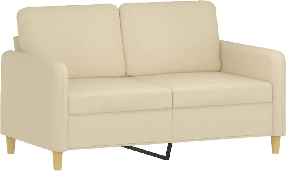 vidaXL kétszemélyes krémszínű szövetkanapé 120 cm