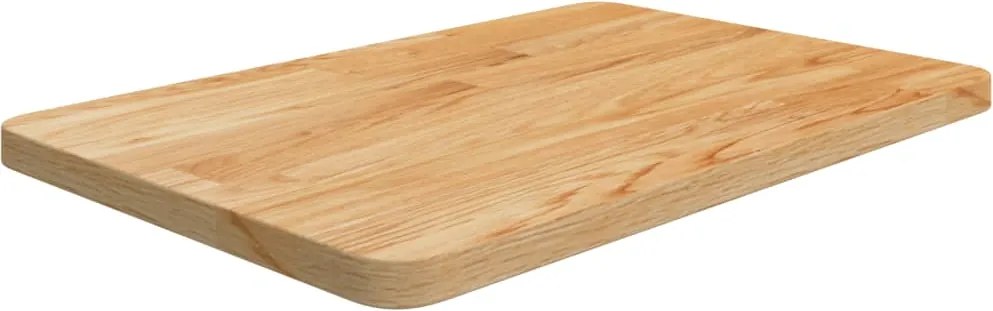 vidaXL világosbarna kezelt tömör fa fürdőszobai pult 60x40x2,5 cm