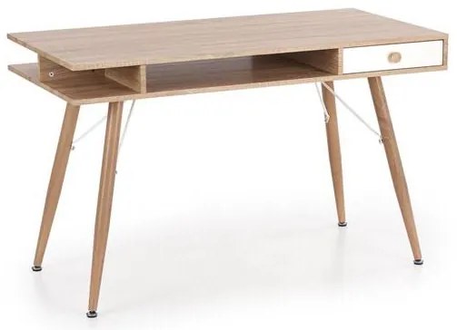 Íróasztal Bernie (világos fa + fehér). 1048849