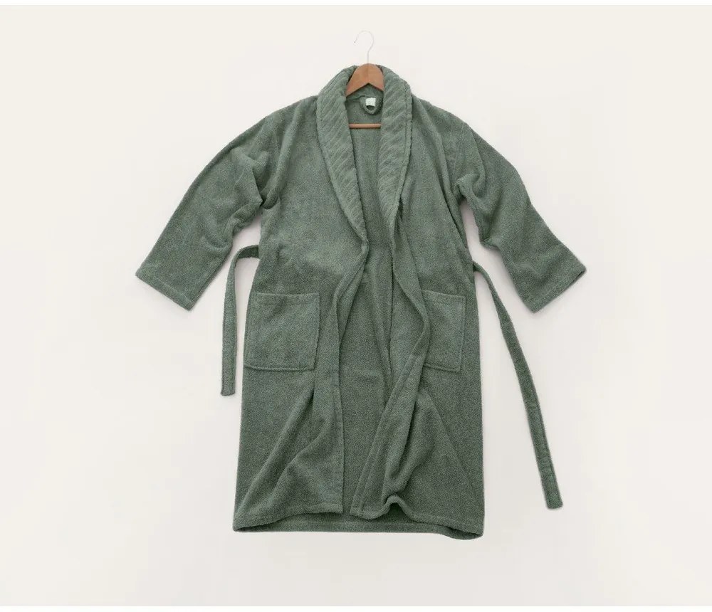 Zöld pamut fürdőköpeny S/M - Foutastic