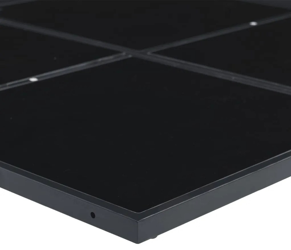 vidaXL 13 részes fekete polyrattan kerti étkezőgarnitúra