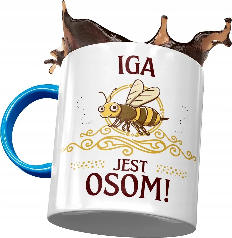 Kék Bögre Igi Feleség Barátnő Nyomtatott Fotóval