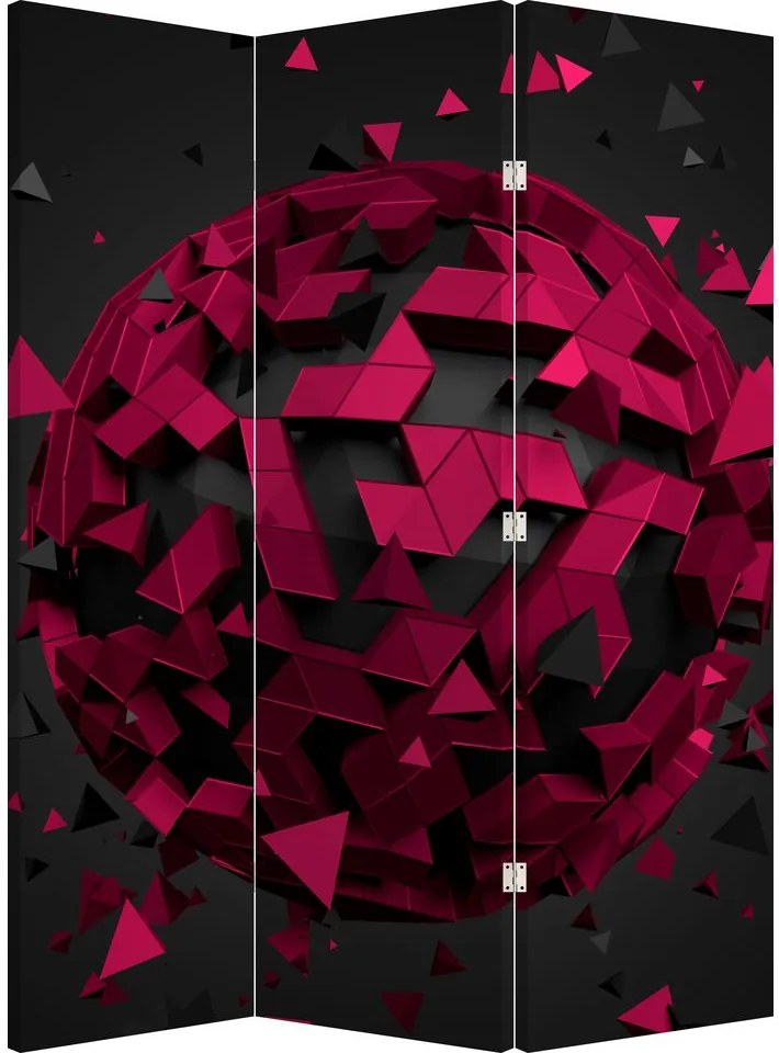 Paraván - 3D absztrakció (126x170 cm)