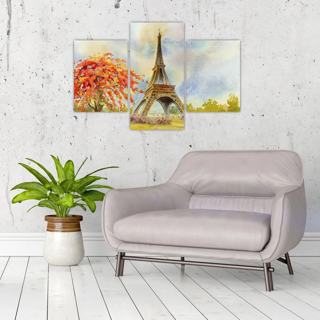 Festett kép az Eiffel-torony (90x60 cm)