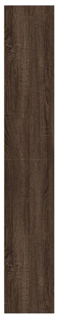 barna tölgy színű szerelt fa könyvszekrény 57 x 28,5 x 174 cm
