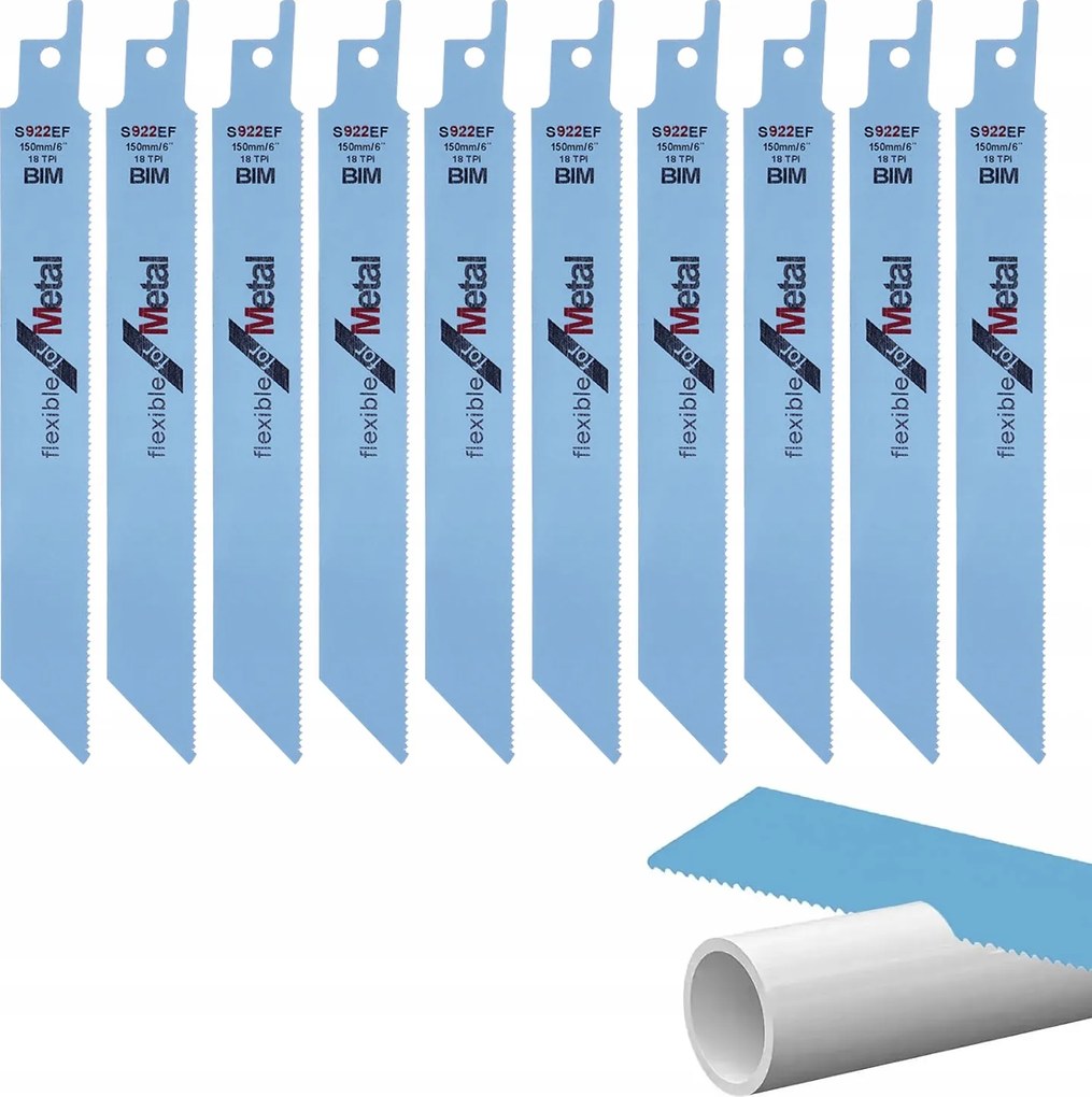 10DB Szablyafűrészlap Fémhez 150mm Róka Farok S922EF