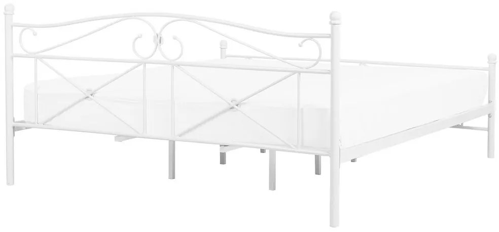 Franciaágy 180 cm RANDEZ (ágyráccsal) (fehér). 1007482