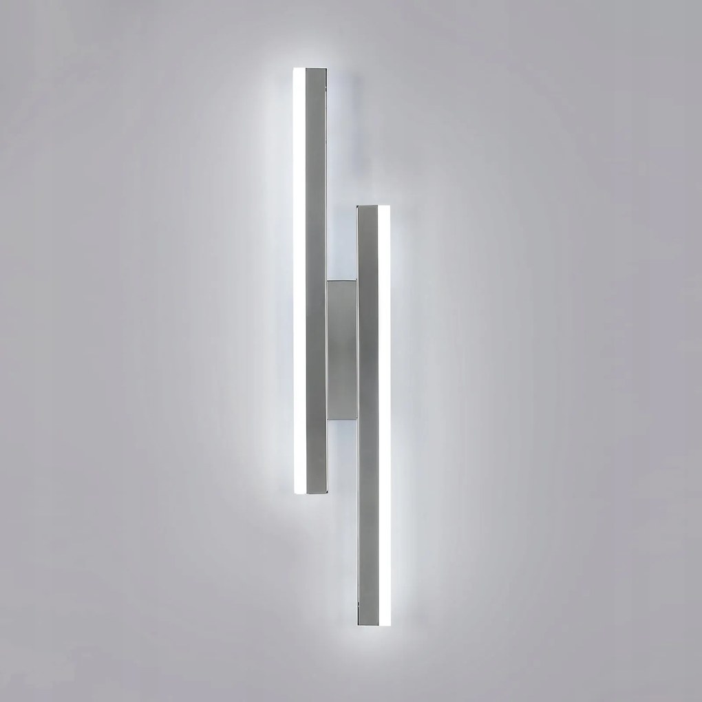 Kinkiet Scienny Chrom Lampa Led Wewnetrzny Nowoczesny 16W 6500K Do Salonu