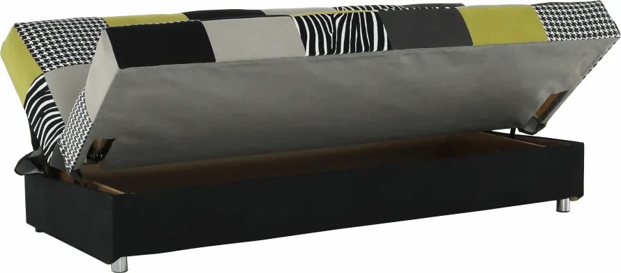 Dívány, anyag/ lime zöld/ szürke / fekete, ALABAMA