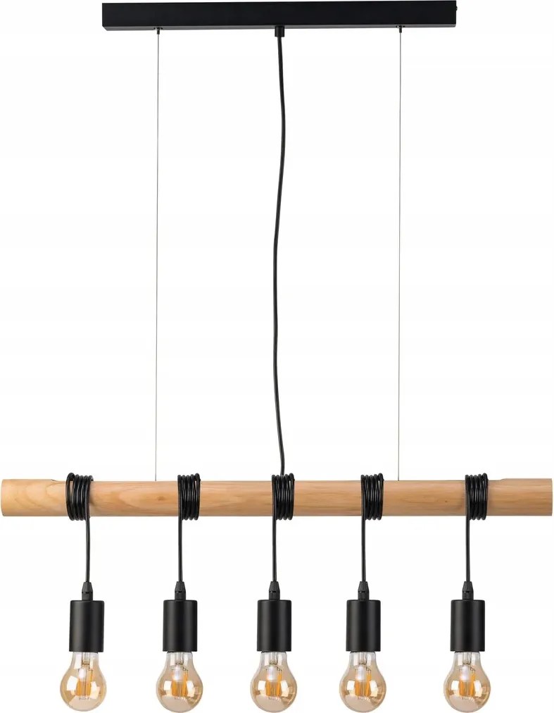 Livarno Modern függőlámpa Orbit 5 Lámpabúra fekete/üveg R-120 RR-81