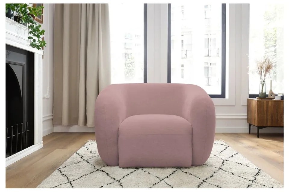 Világos rózsaszín fotel Celine – Bobochic Paris