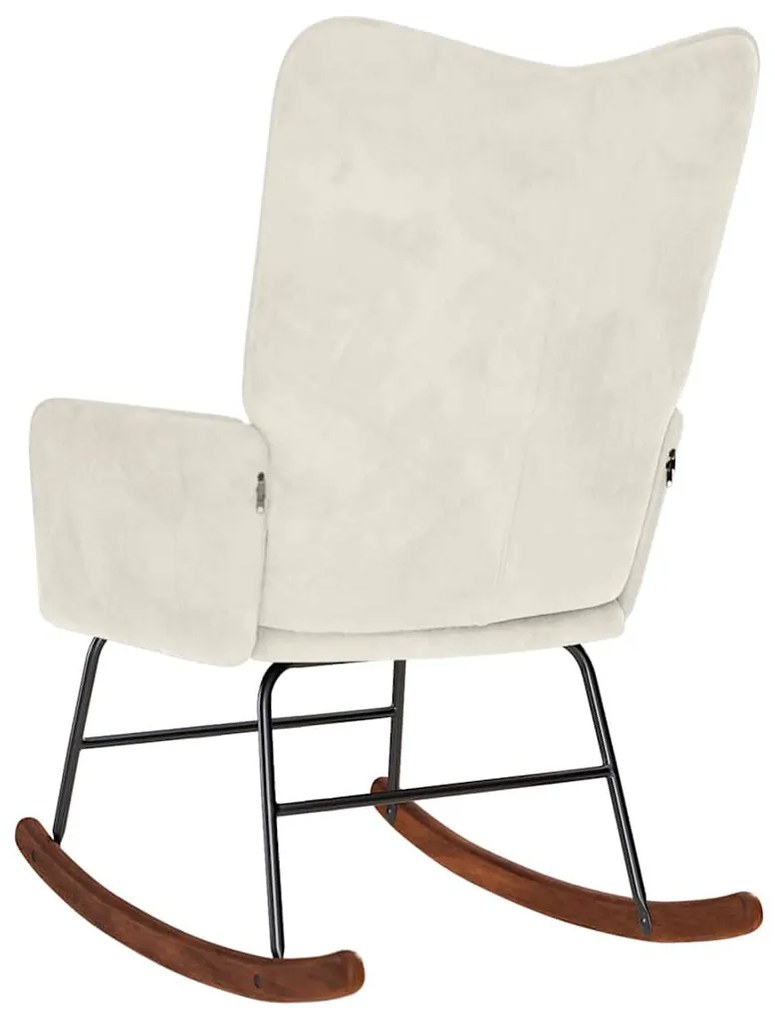 krémszínű bársony hintaszék