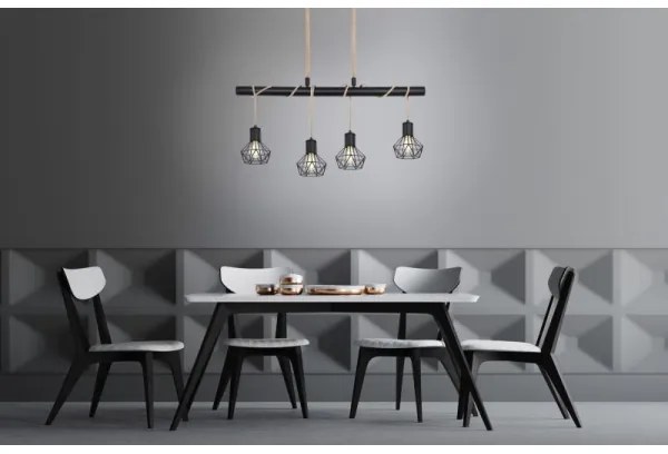 Globo 54017-4H - Csillár zsinóron PRISKA 4xE27/60W/230V