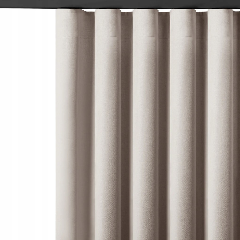 Filumi Függöny bézs világos finom szövésű wave szalag étkezőbe 320x250