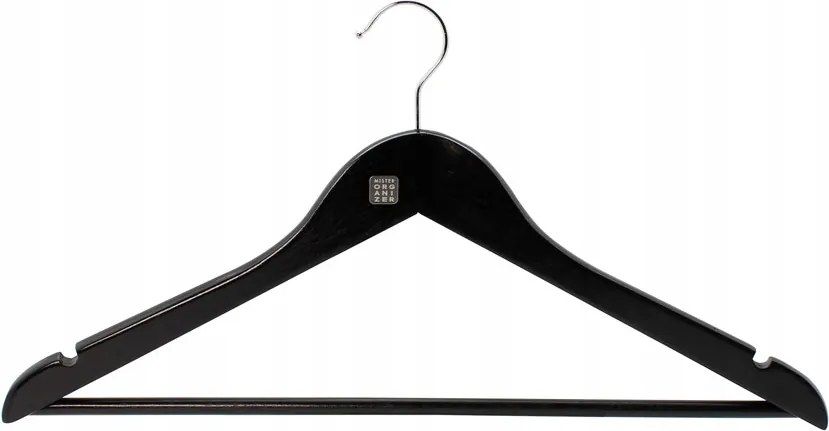 10 x Hamar fekete lakkozott fa akasztó