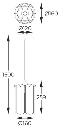 Zuma Line MD3523-1-EBCN - Csillár zsinóron NIRA 1xE14/40W/230V fekete