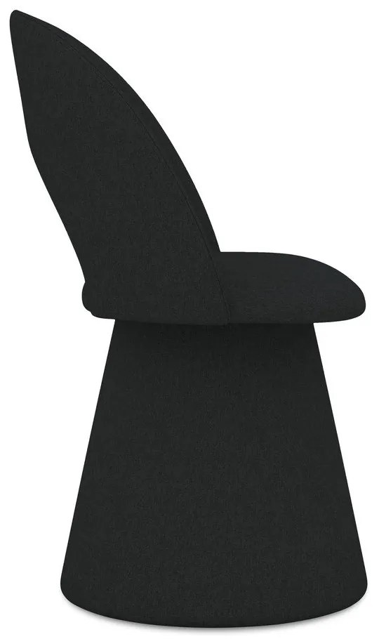 Fekete kárpitozott étkezőfotel Kalo – Makamii