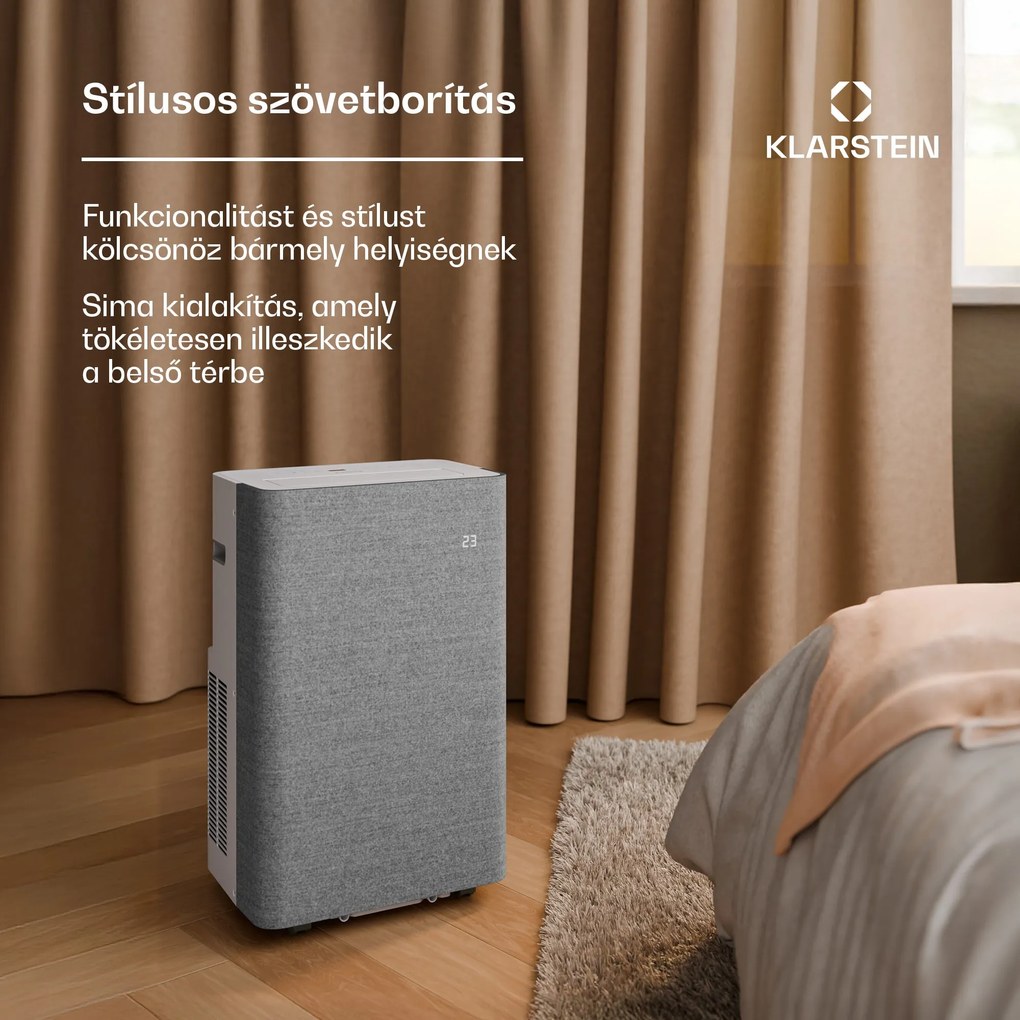 Klarstein AireLux hordozható légkondicionáló, 14.000 BTU, Okos vezérlés, Modern