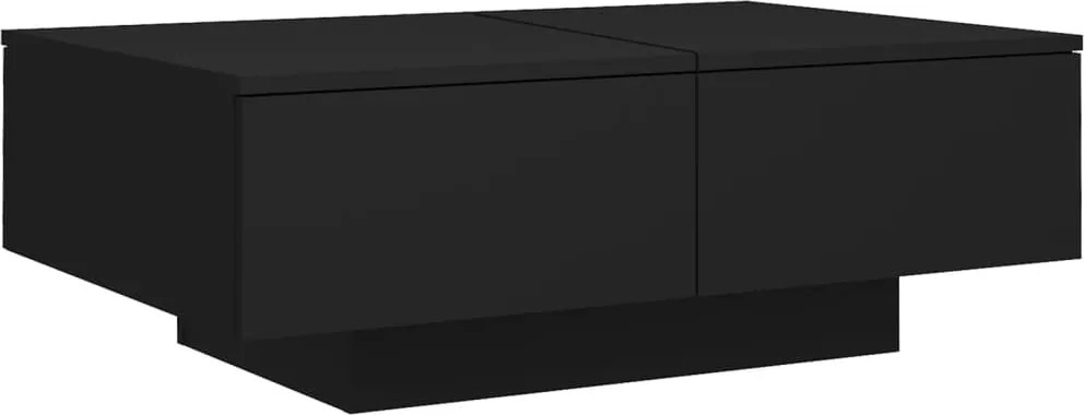 vidaXL fekete szerelt fa dohányzóasztal 90 x 60 x 31 cm