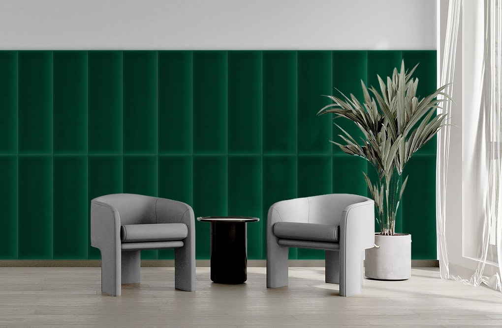 Bársony kárpitozott panel - Téglalap - 70x30cm Szín: Sötét szürkéslila