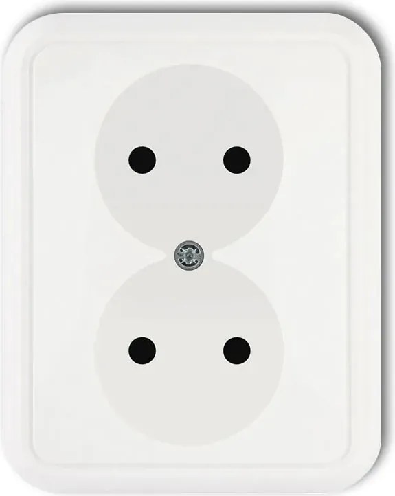 GPT-2 Fehér dupla aljzat földelés nélkül, süllyesztett kerettel Liza Karlik