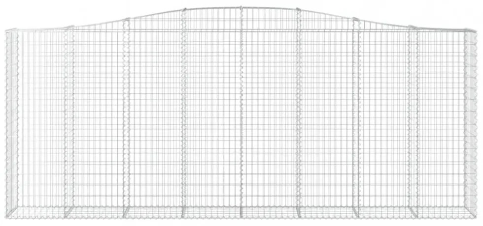 vidaXL 5 db íves horganyzott vas gabion kosár 400 x 50 x 160/180 cm
