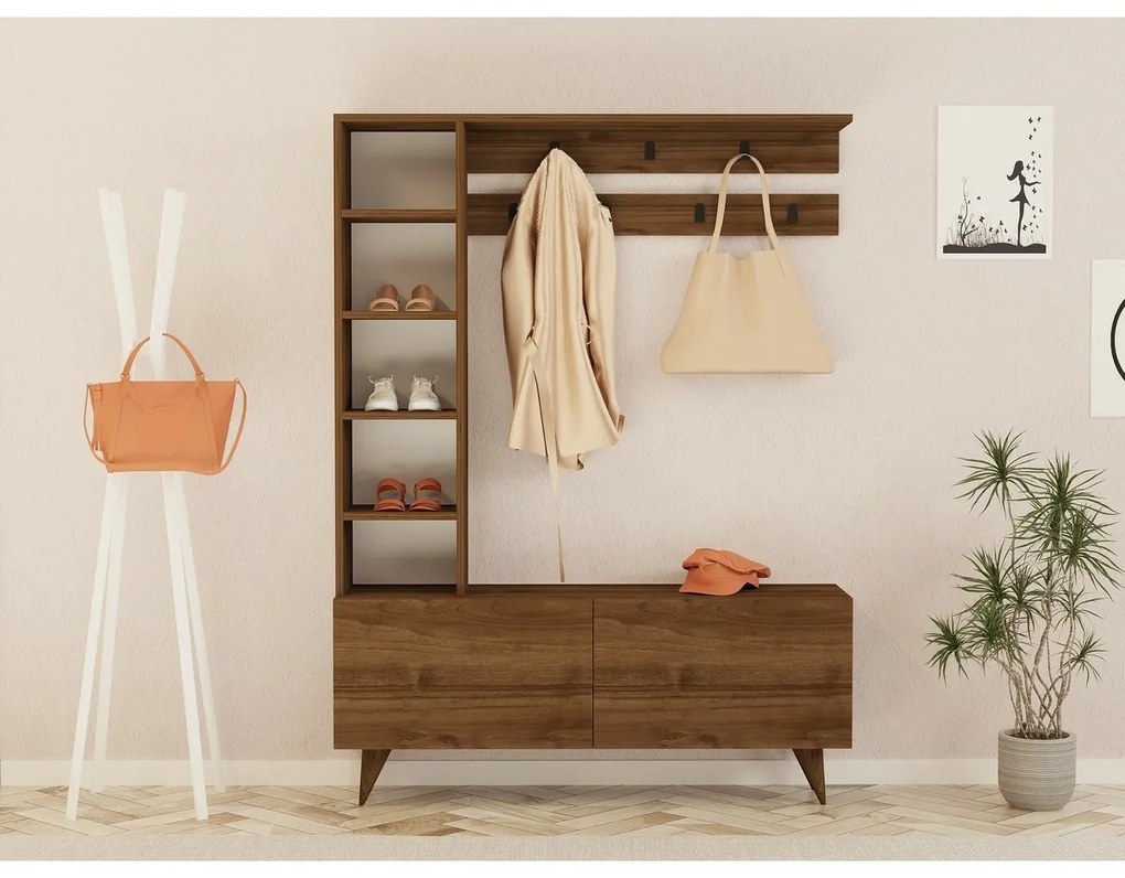 Hale Walnut előszoba szett