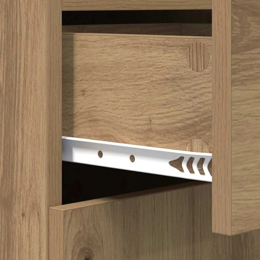 Széf fiókkal kézműves tölgy 42.5 x 40 x 93 cm Faanyag