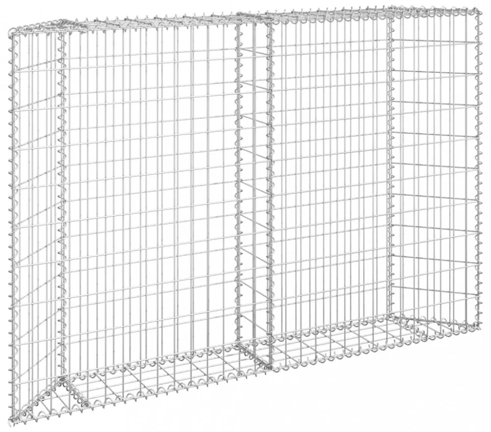 trapéz alakú horganyzott acél gabion magaságyás 150x20x100 cm