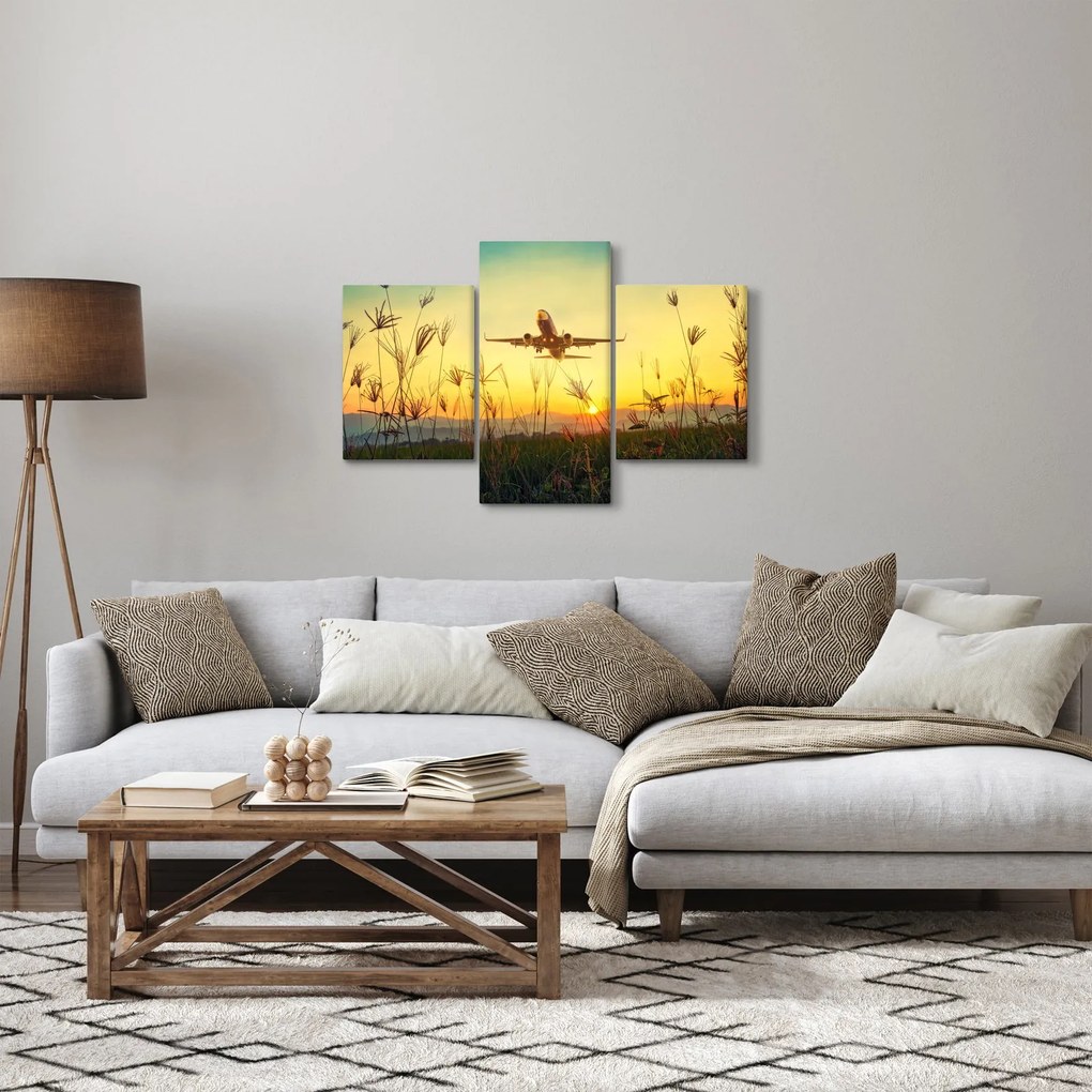Repülő repülőgép képe (90x60 cm)